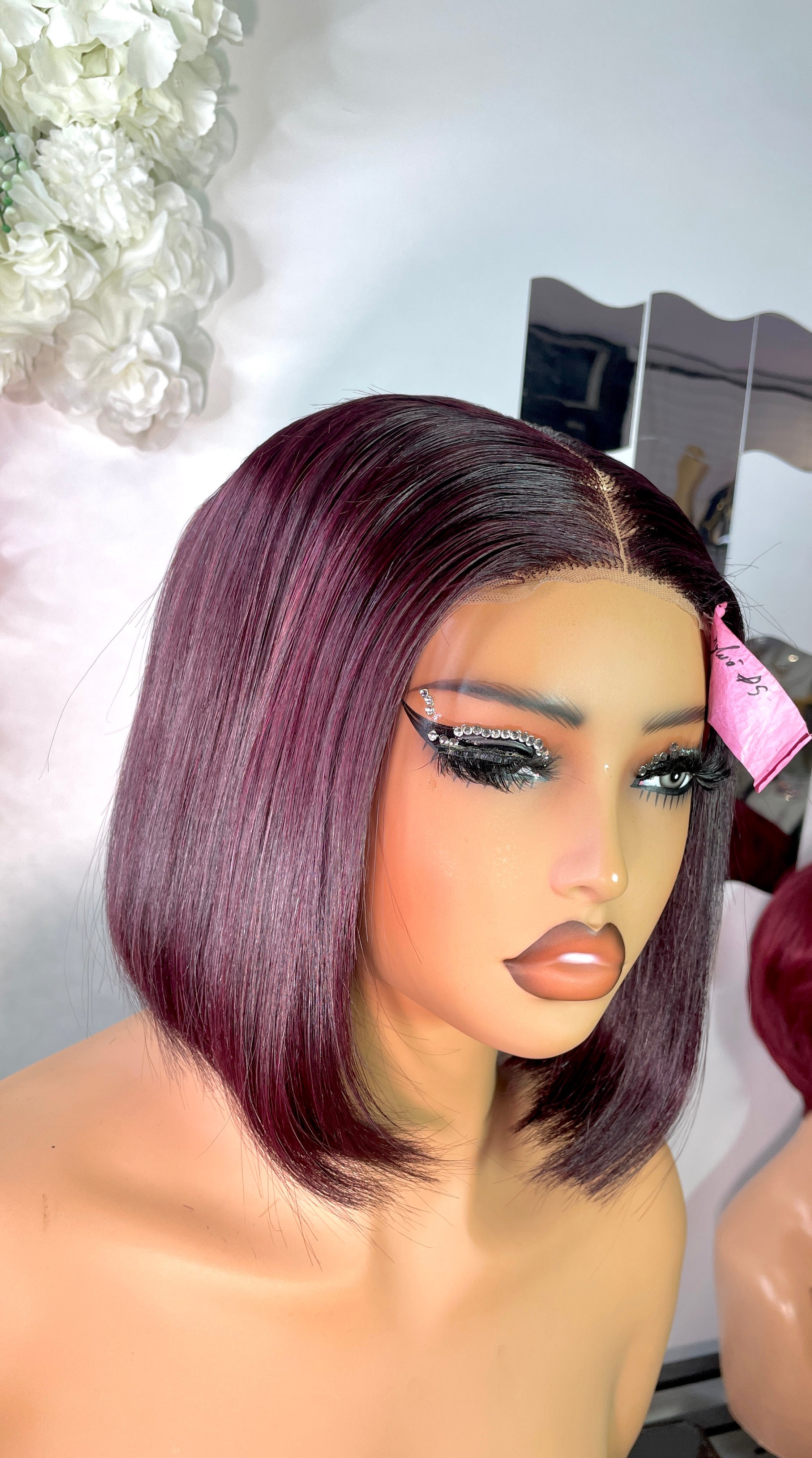 Wig Clementina 8 inches single donor Bone straight