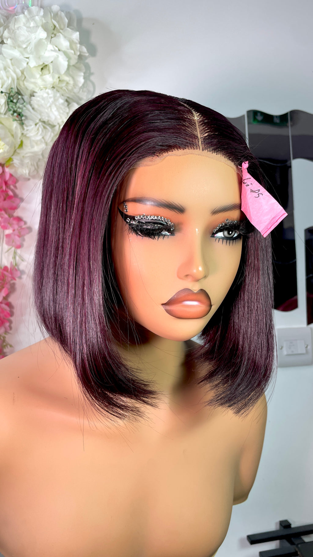 Wig Clementina 8 inches single donor Bone straight