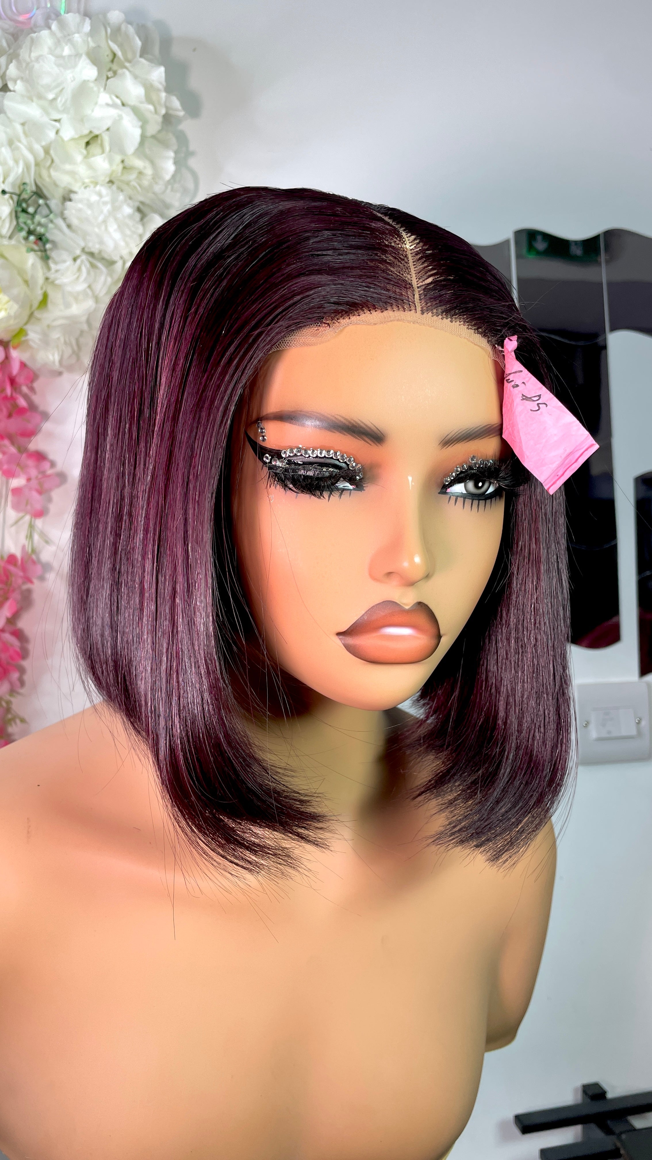 Wig Clementina 8 inches single donor Bone straight