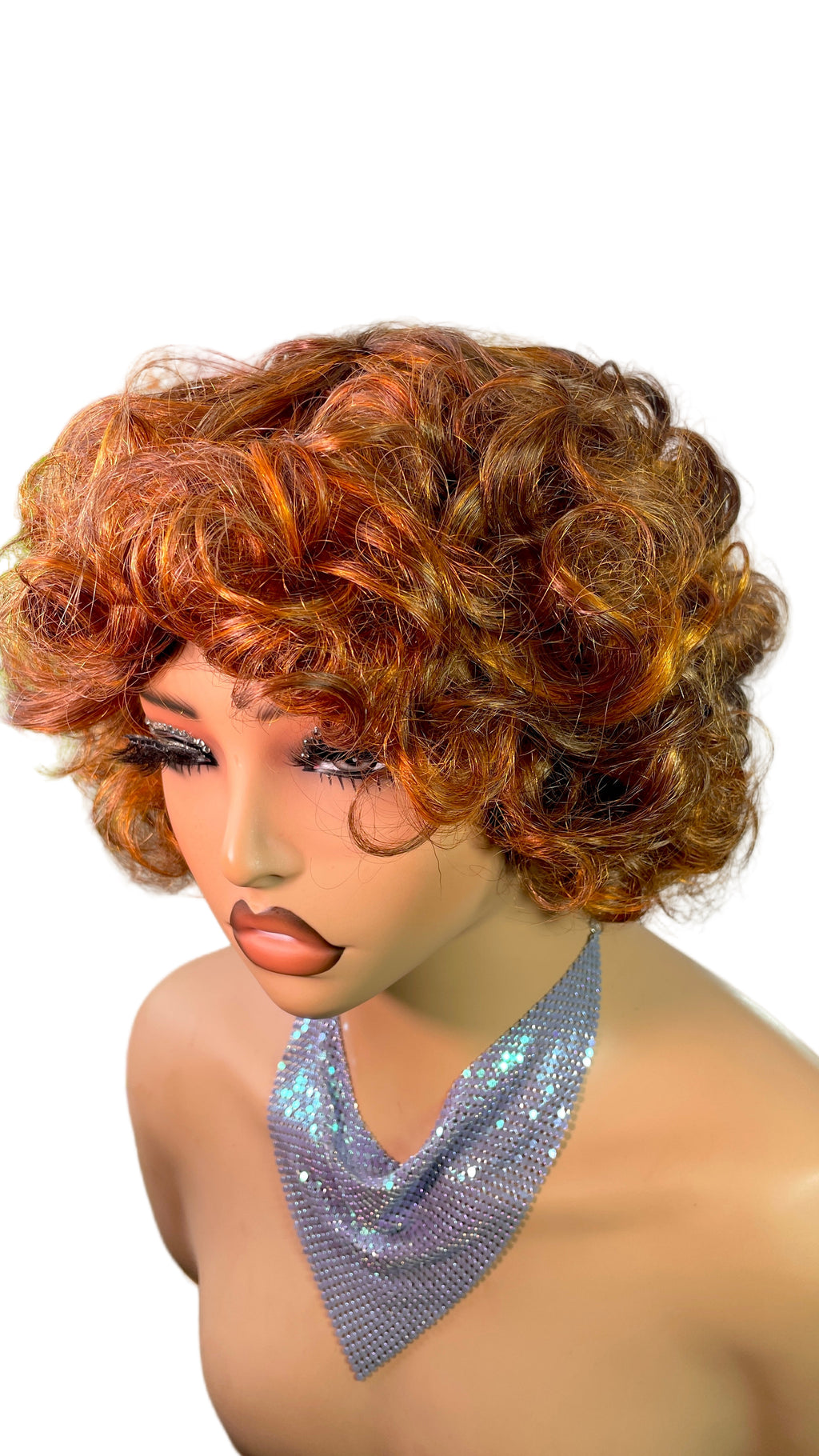 Wig Kisingoh 100% human hair natural bouncy curls