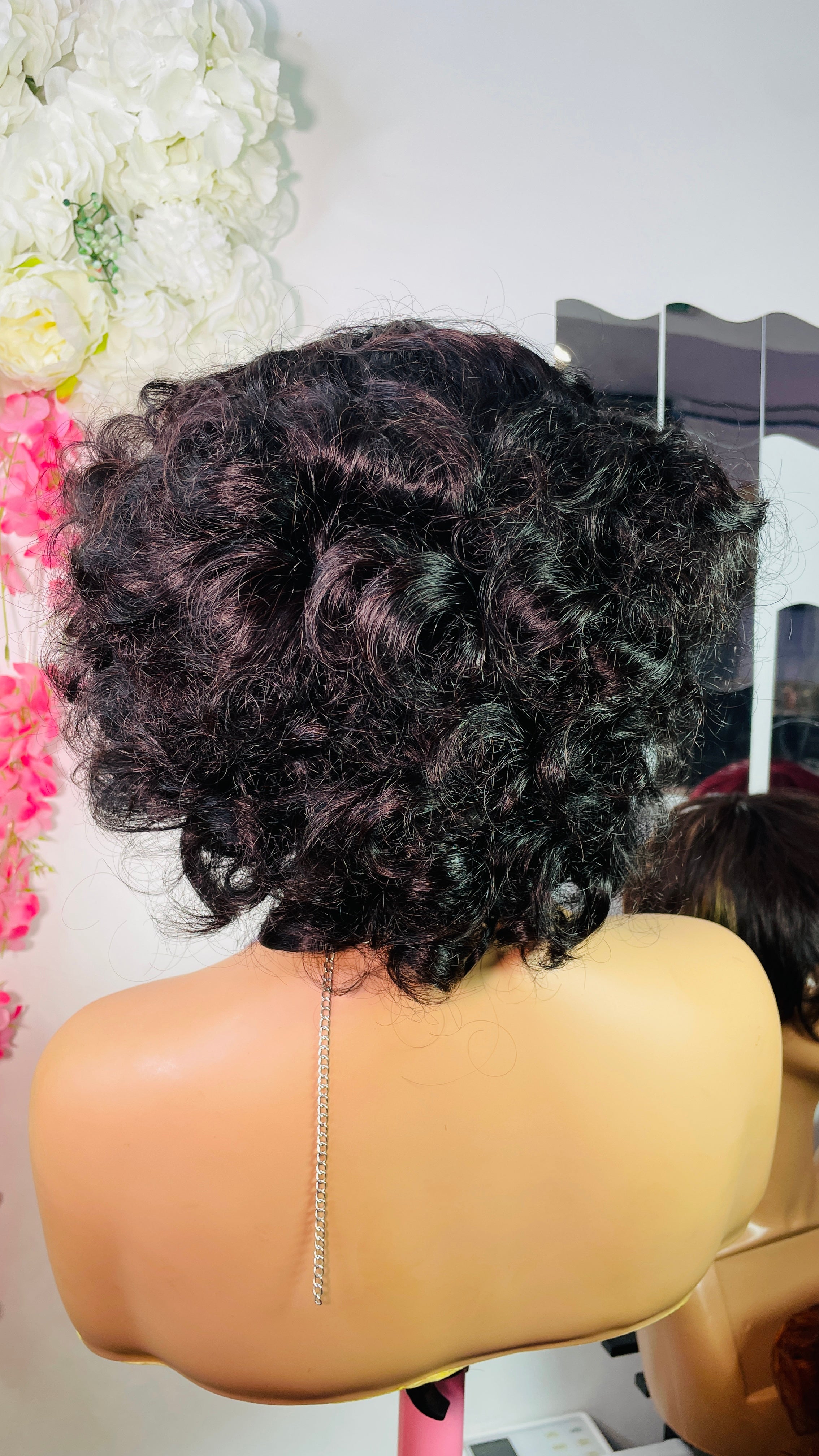 Wig Abesh 100% human Hair natural bounce curls