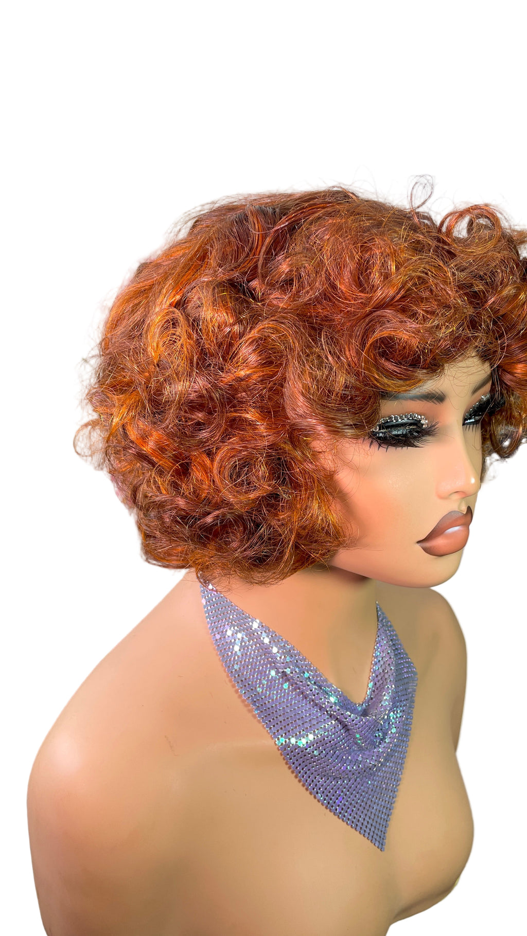 Wig Kisingoh 100% human hair natural bouncy curls