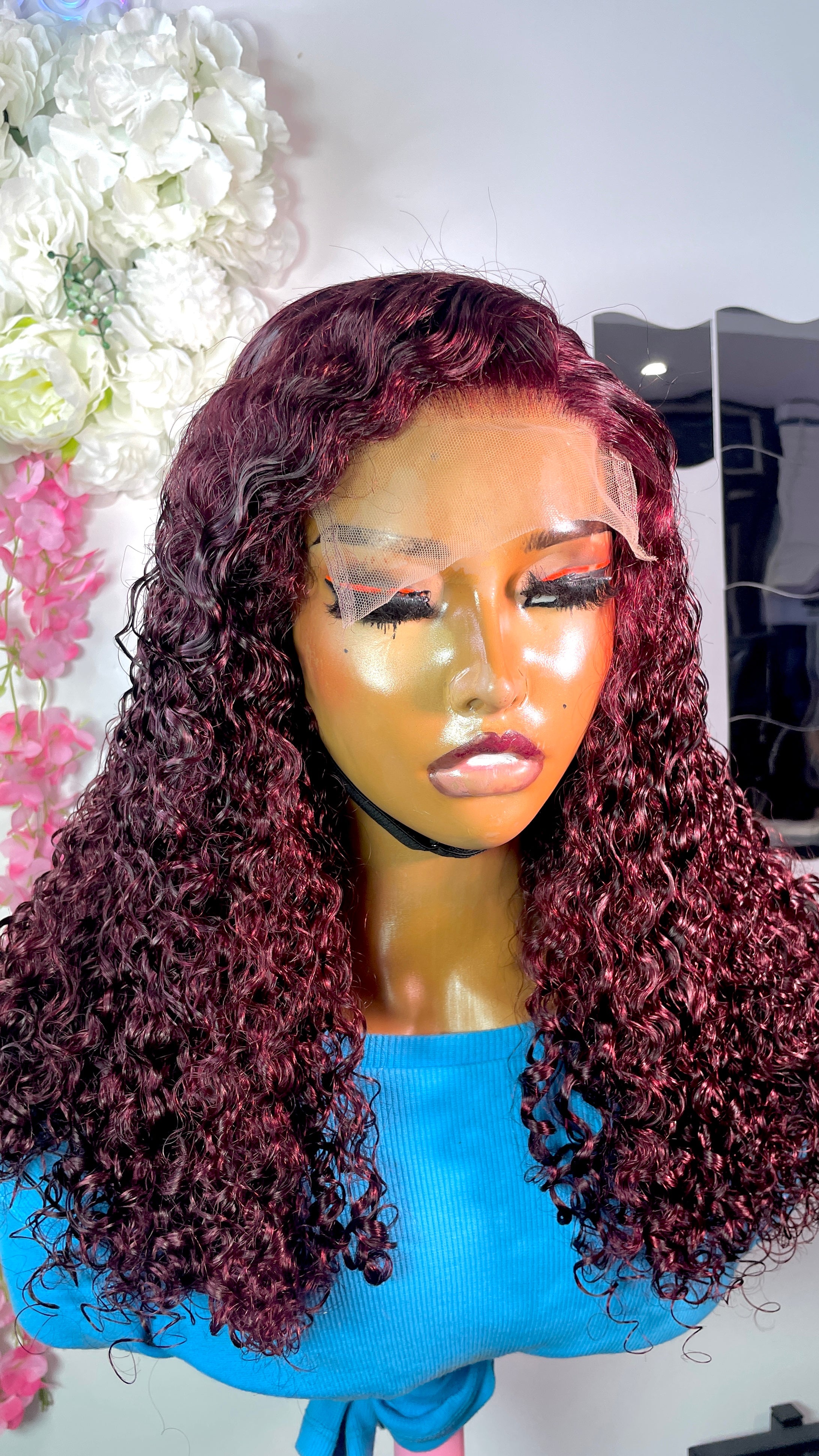 Wig Clara 100% human hair Virgin Burmese curls