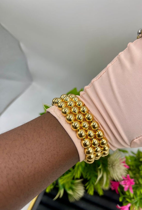 Non Tarnish beaded wristbands 3 sets