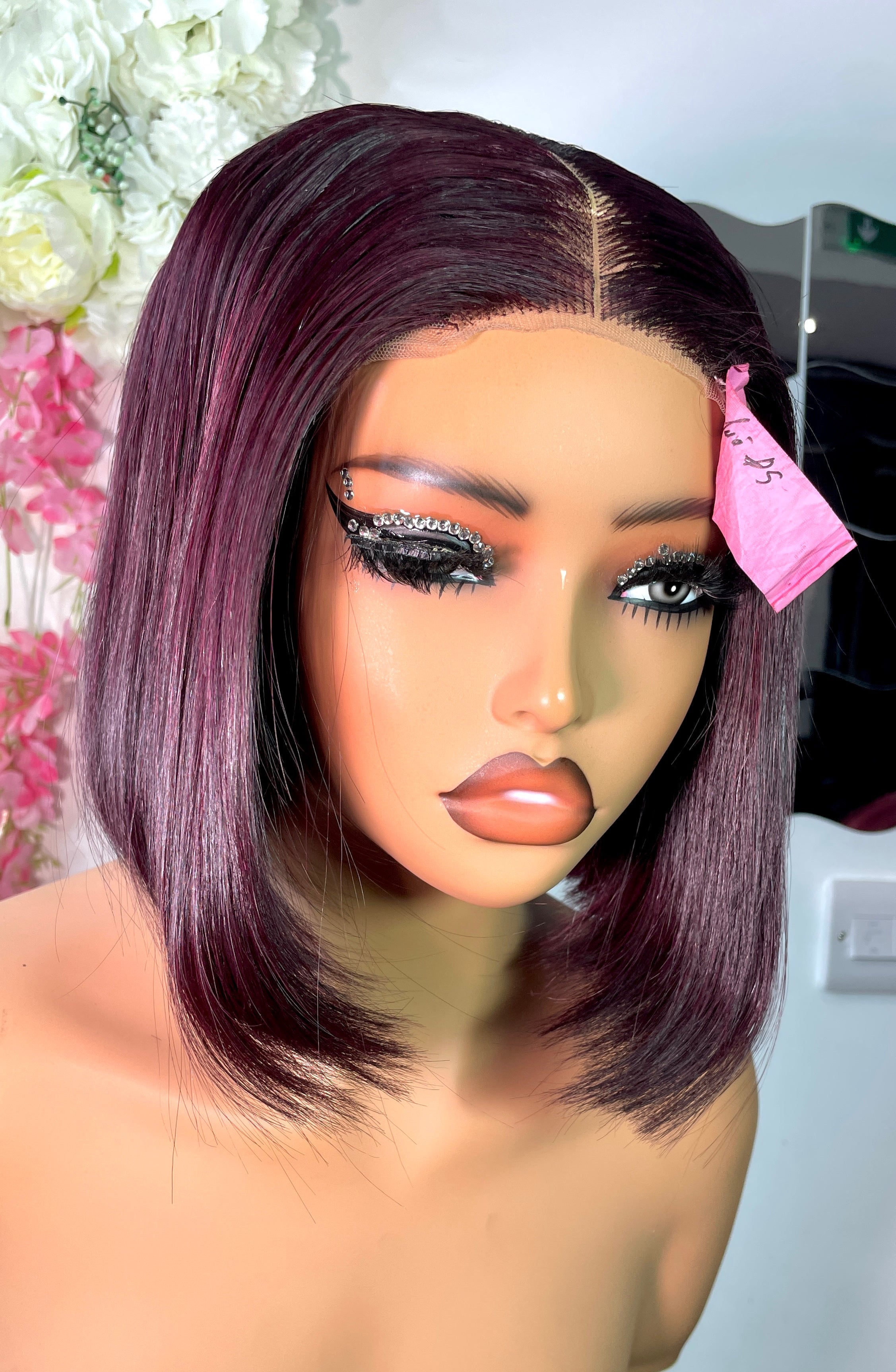 Wig Clementina 8 inches single donor Bone straight