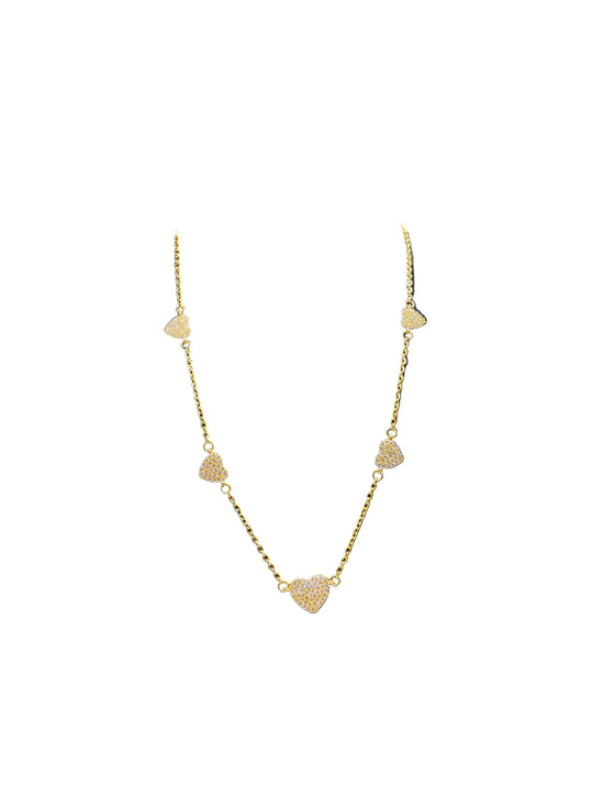 Non Tarnish Stone heart neck piece