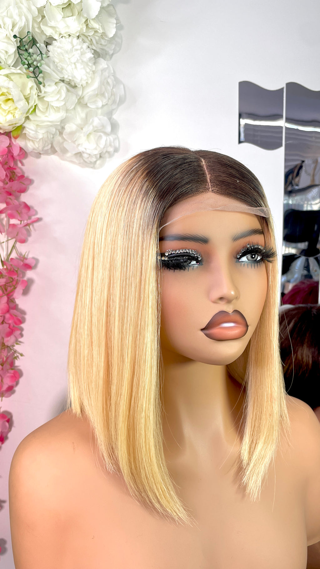 Wig Diana blonde single Donor Bone straight