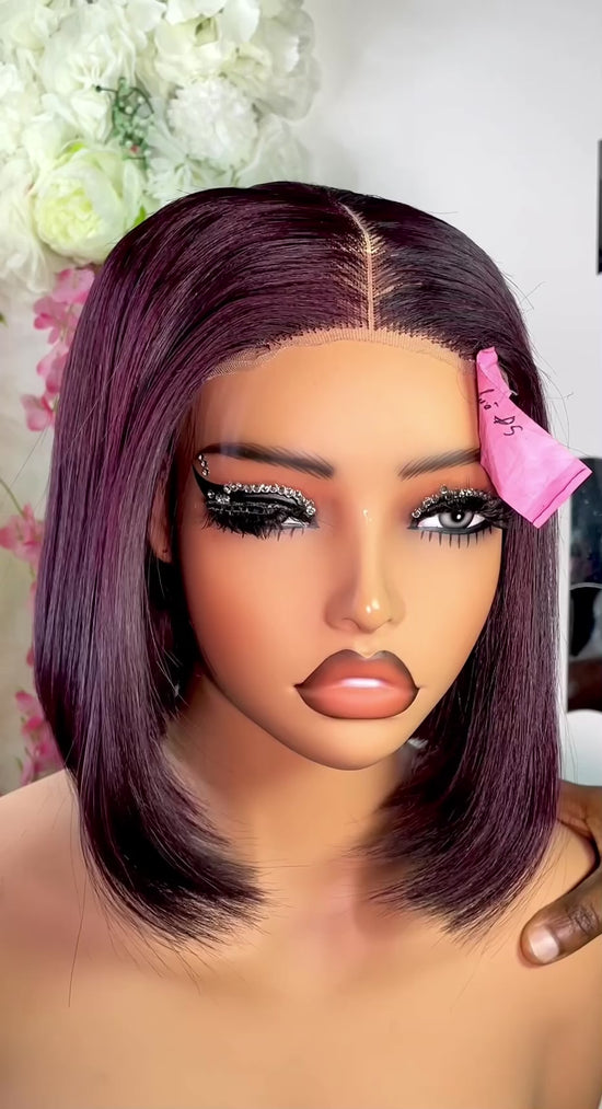 Wig Clementina 8 inches single donor Bone straight