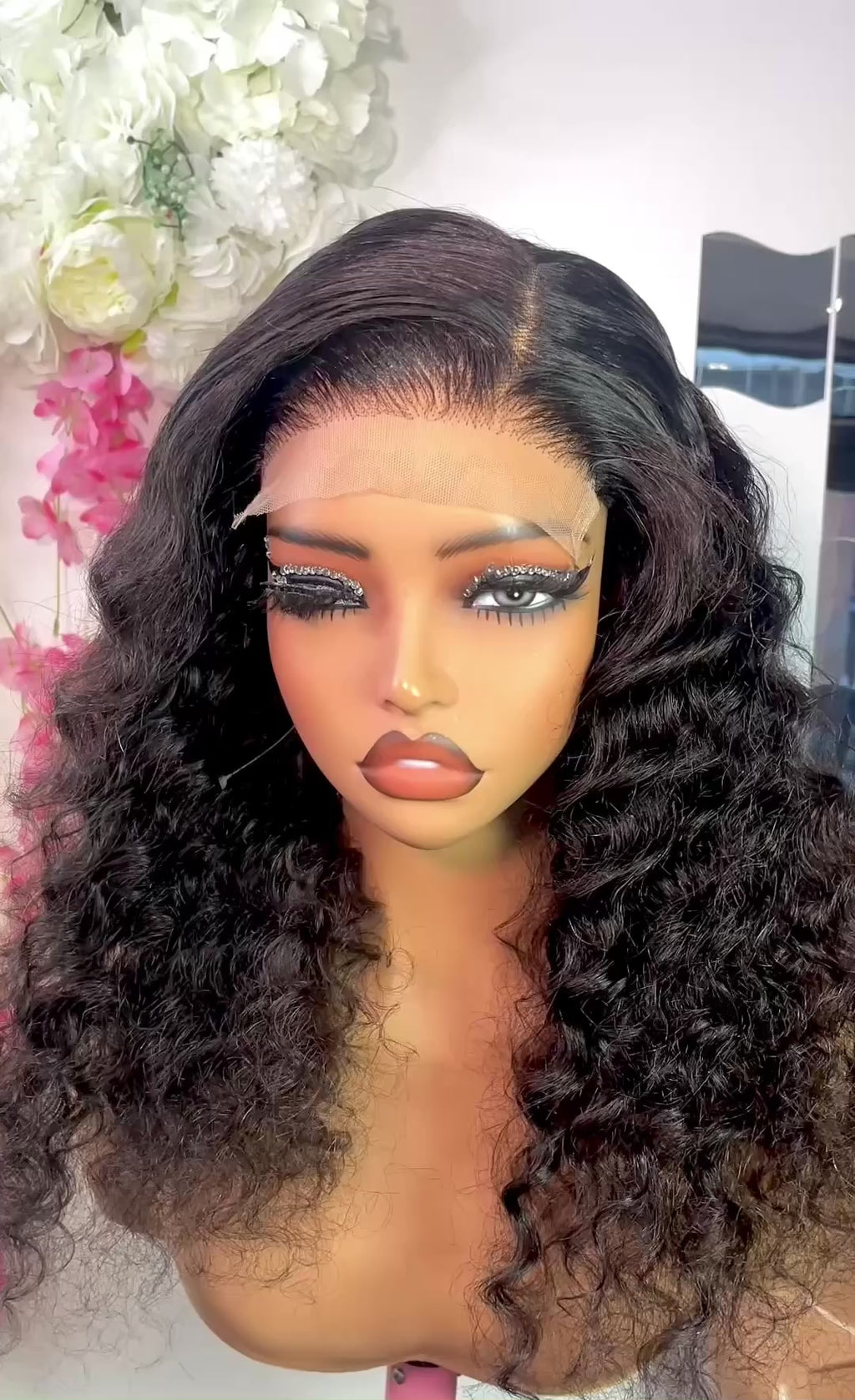 Wig Adebisih 20 inches 100% human hair deep wave