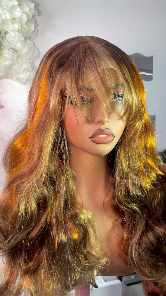 Wig Lollar 100% human hair fringe bounce