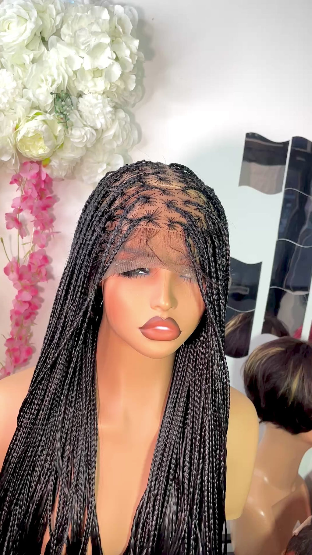Customised French curls Braided wig