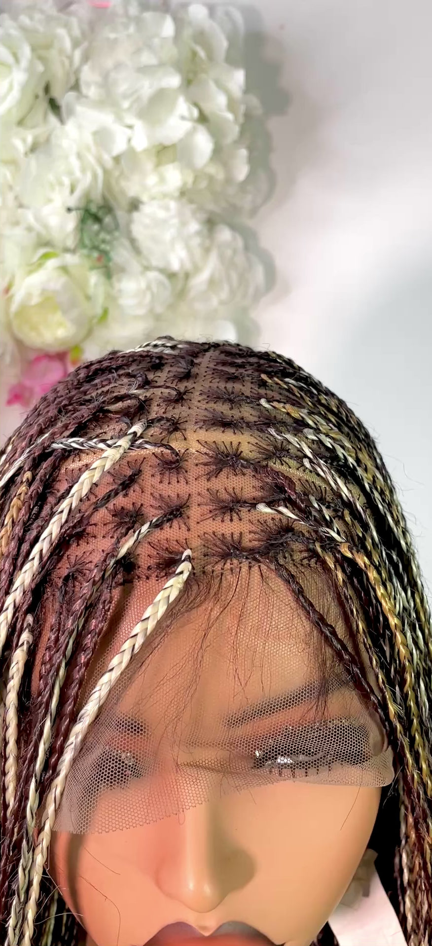 Ready to wear glueless French curls braided wig